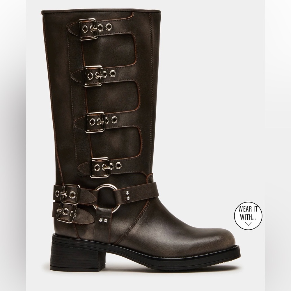 Steve Madden - Rocky Brown Distressed Boot size 8